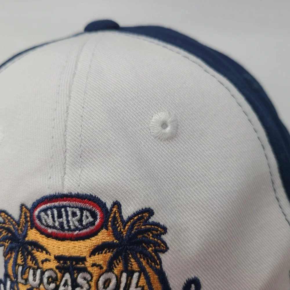 NHRA Hat Adjustable White Blue Top Eliminator Club 2026 Drag Winter Nationals